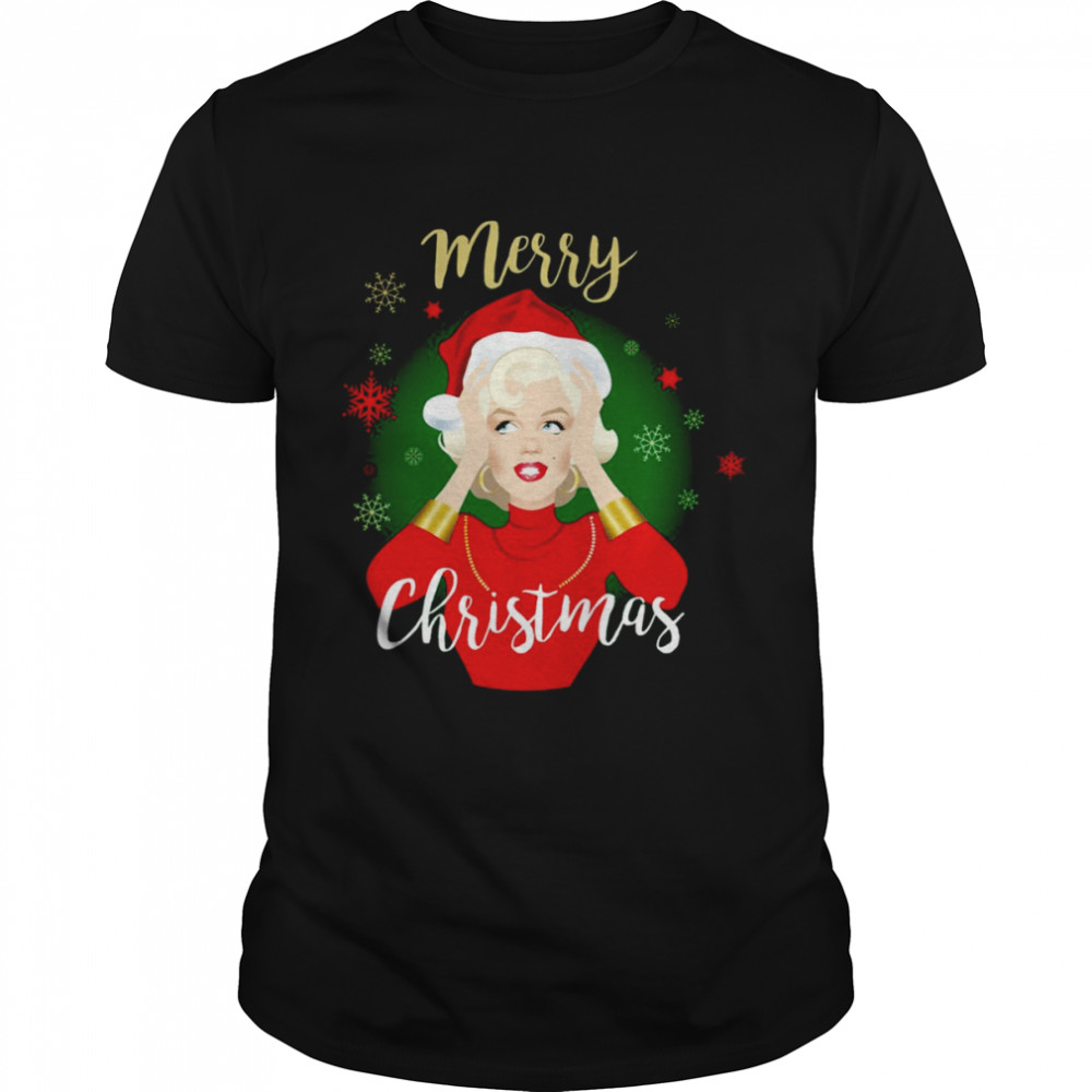 Blonde Marilyn Monroe Merry Christmas shirt Classic Men's T-shirt