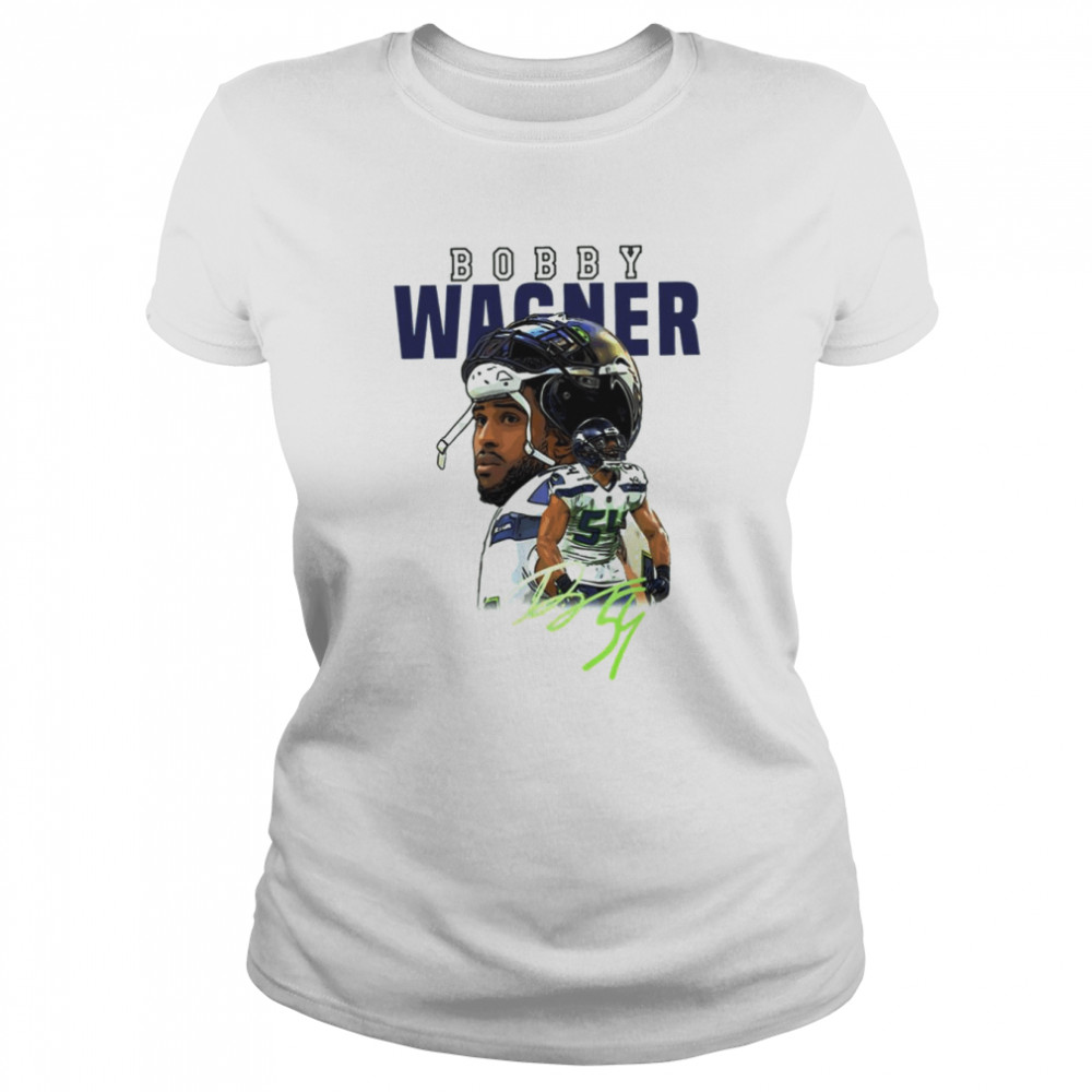 bw 54 signature football bobby wagner shirt classic womens t shirt