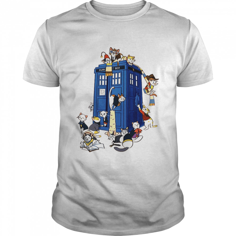 Doctor Cat Funny Chibi Doctor Who Matt Smith shirt Classic Men's T-shirt