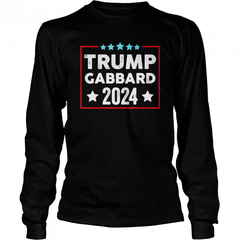 donald Trump Tulsi Gabbard 2024 Vintage Apparel T- Long Sleeved T-shirt