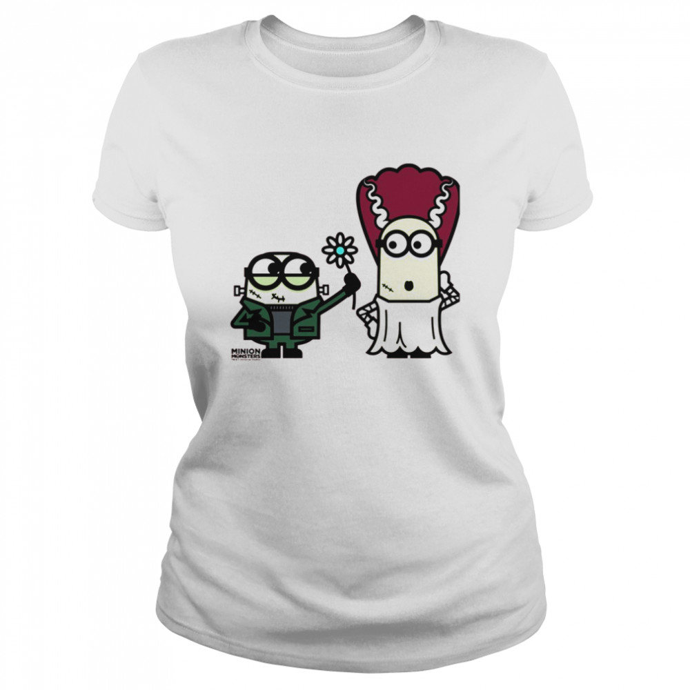 frankenstein and his bride minion monsters shirt classic womens t shirt