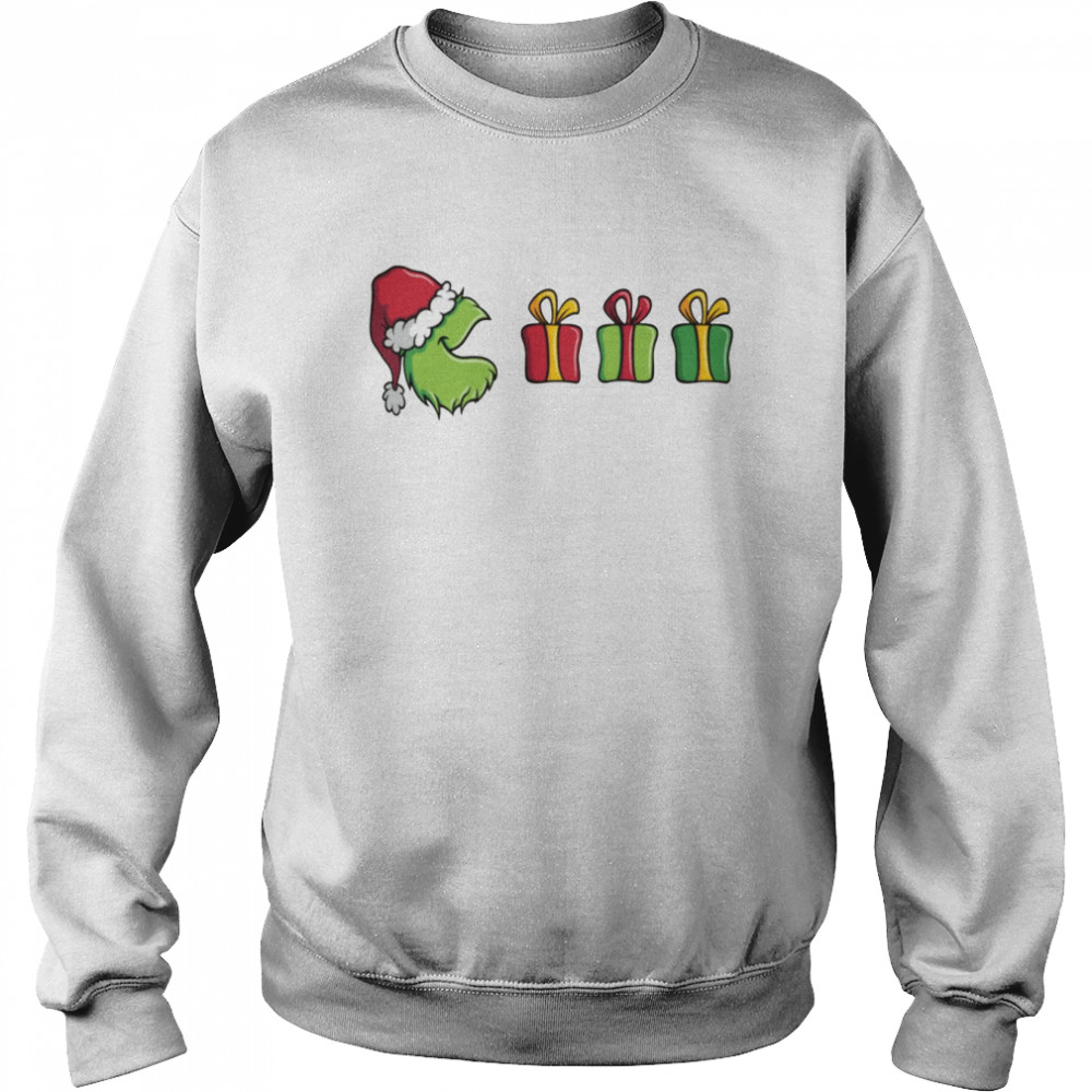 Happy Christmas With Grinch Pacman Inspired shirt Unisex Sweatshirt