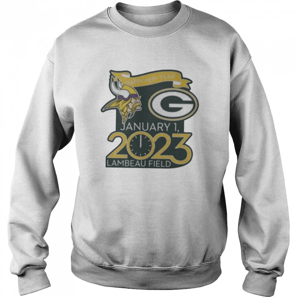 Happy New Years Packers Vs. Vikings Jan. 1 2023 Lambeau Field Gameday  Unisex Sweatshirt