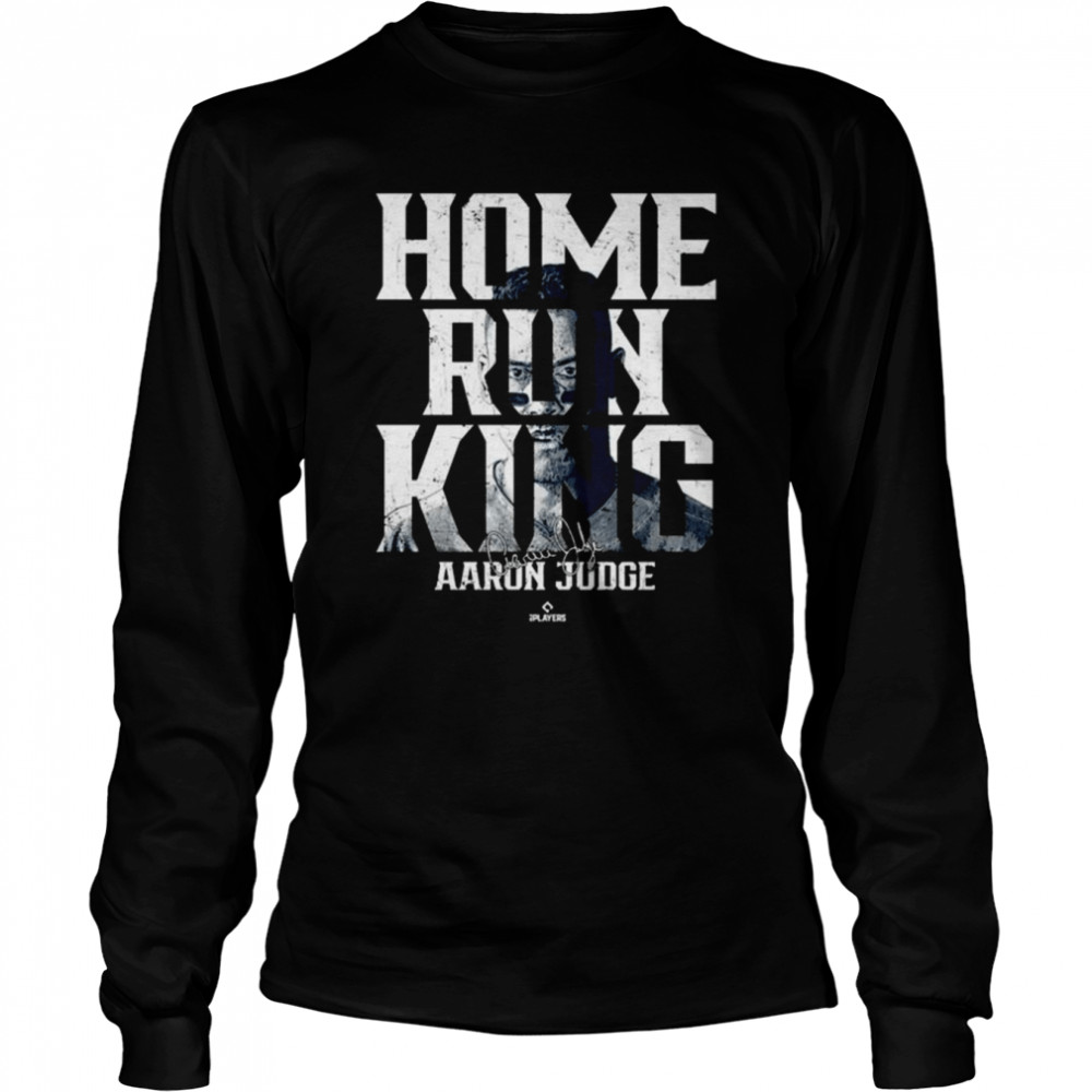 Home Run King Portrait Aaron Judge Signature 2022 Long Sleeved T-shirt