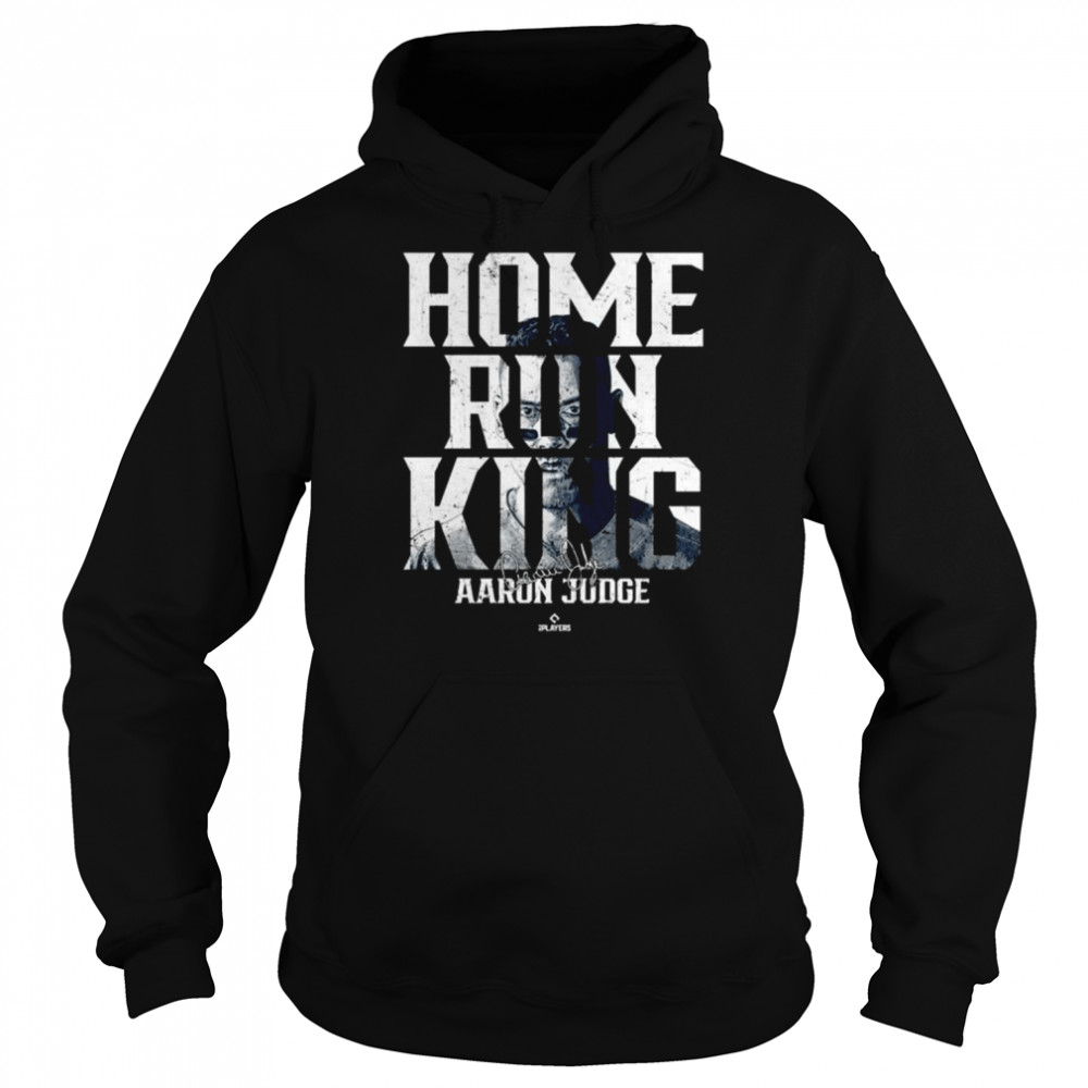 Home Run King Portrait Aaron Judge Signature 2022 Unisex Hoodie
