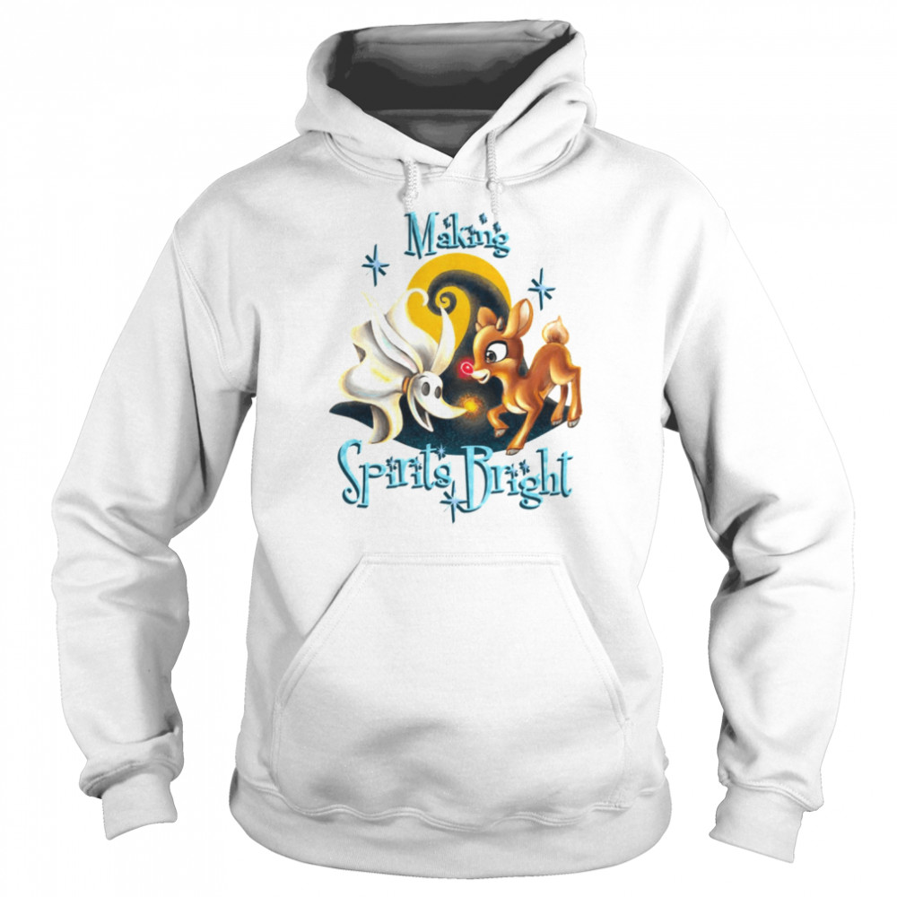 making spirits bright rudolph the red nosed reindeer shirt unisex hoodie