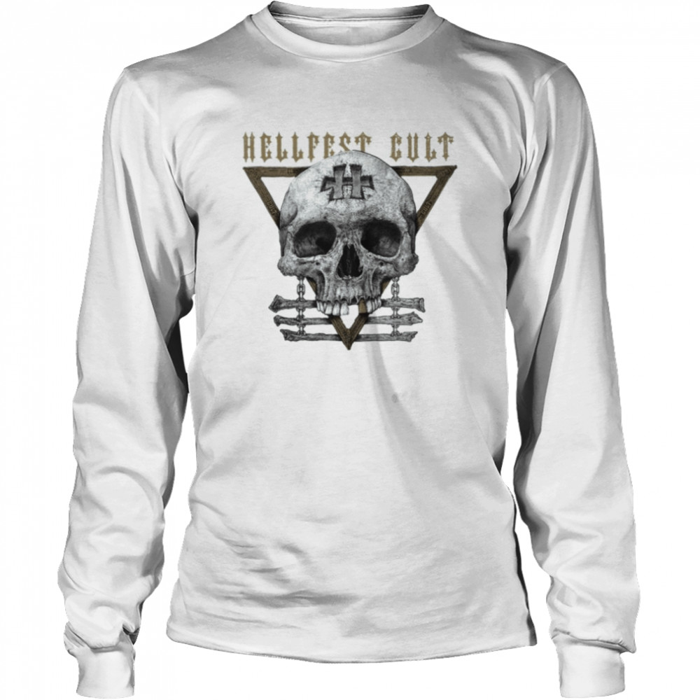 Marked Skull Best Selling Rock Festival Hellfest shirt Long Sleeved T-shirt