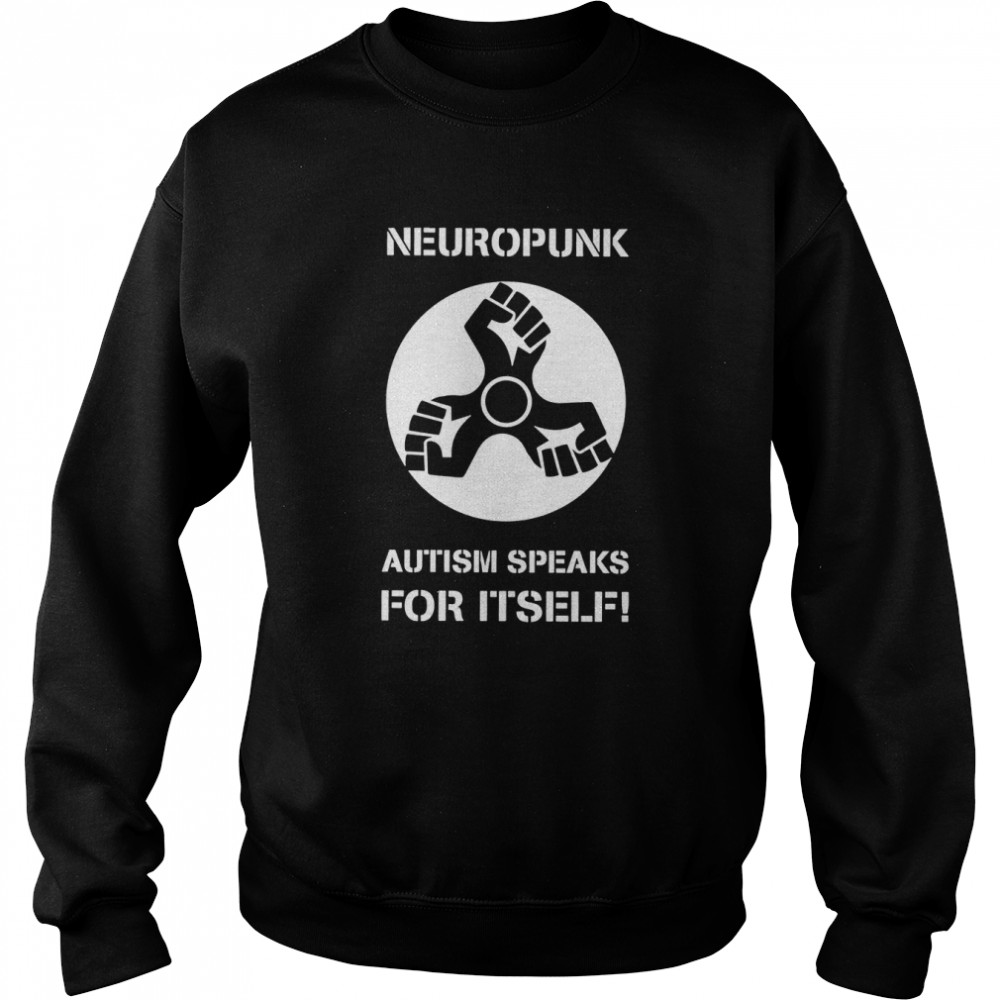 neuropunk autism speaks for itself crass band shirt unisex sweatshirt