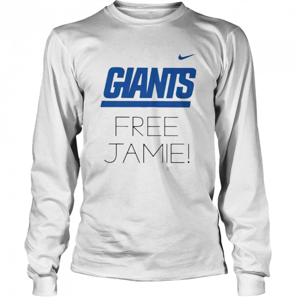 new york giants free jamie long sleeved t shirt