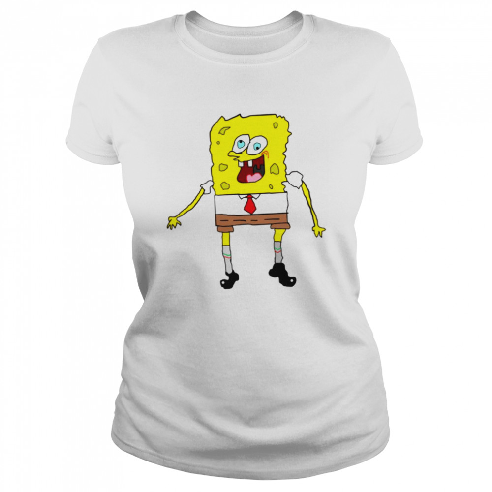 scary great sponge bob gorgeous halloween shirt classic womens t shirt