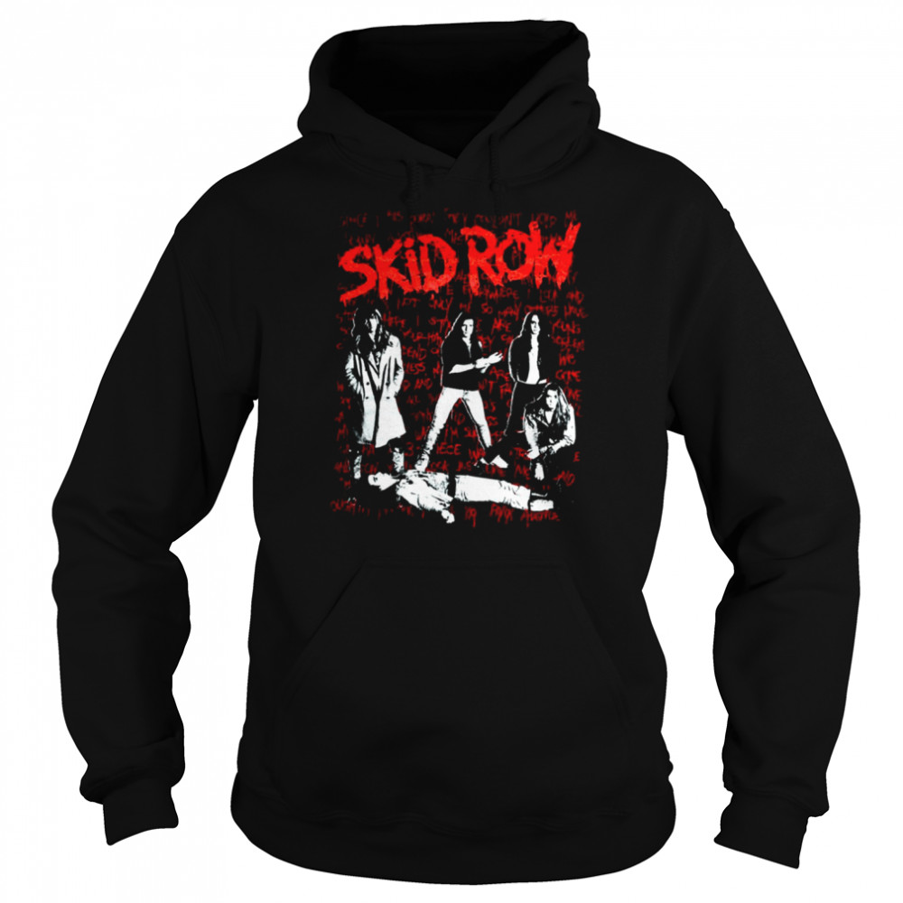 skid row 18 and life cool rock shirt unisex hoodie