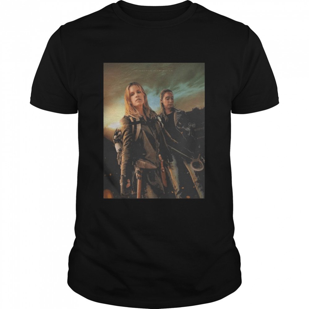 kim dickens and debnam carey in fear the walking dead shirt