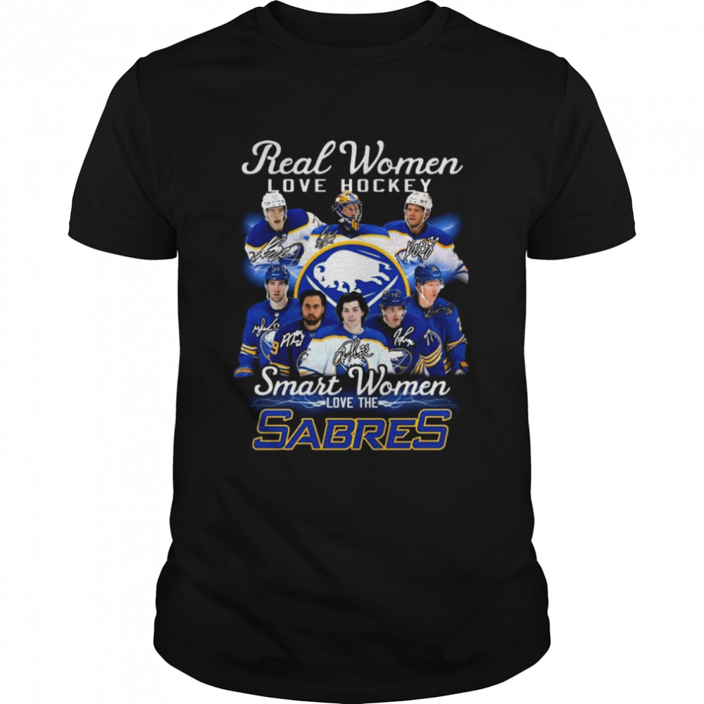 Real Women love Hockey smart Women love the Buffalo Sabres team signatures shirt Classic Men's T-shirt