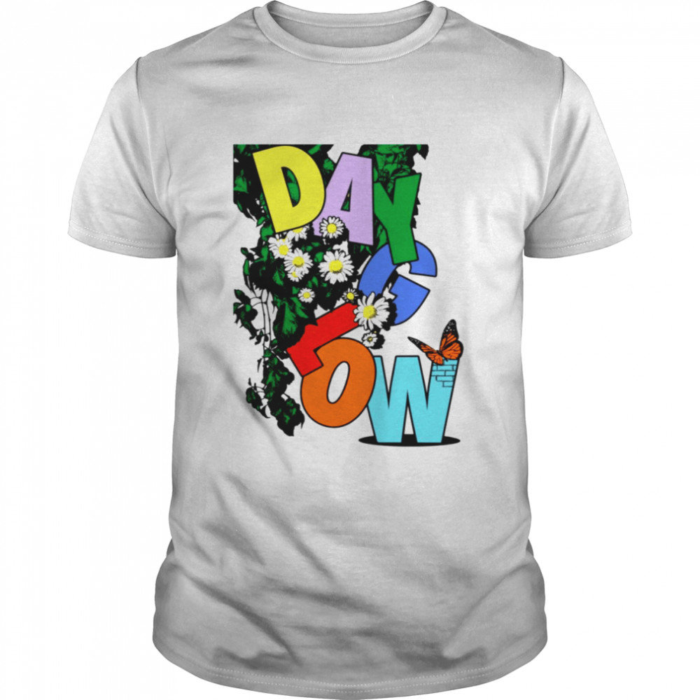 White Flowerd Dayglow shirt