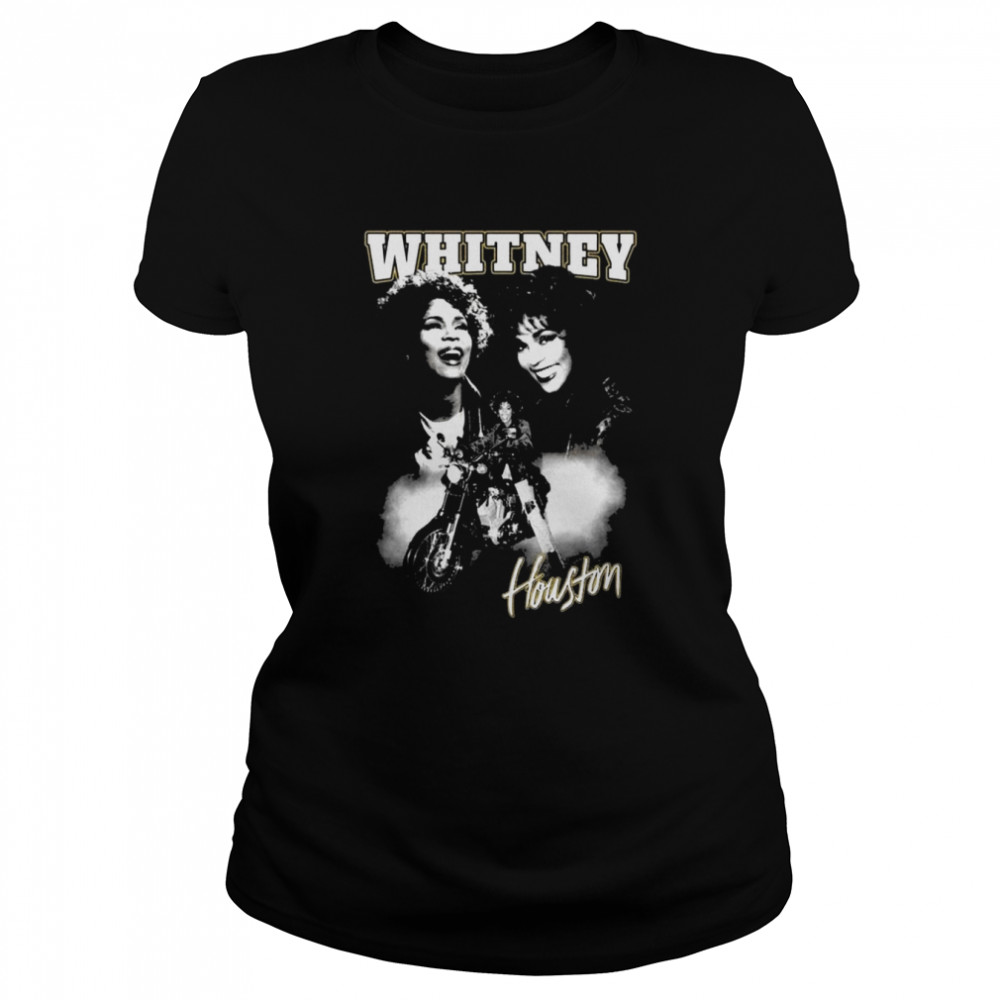 Whitney Houston Motorcycle Collage Women’s Muscle shirt Classic Women's T-shirt