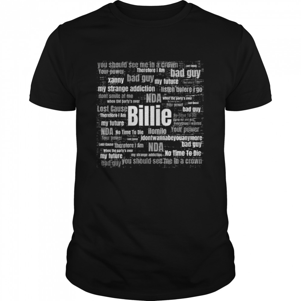 Billie Eilish Song Titles shirt Classic Men's T-shirt