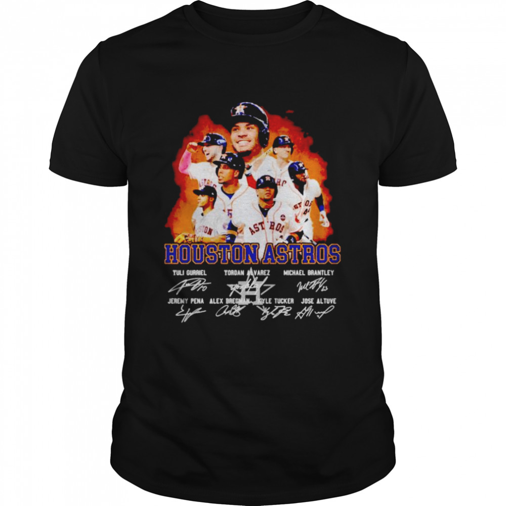 Houston Astros best players signatures T-shirt