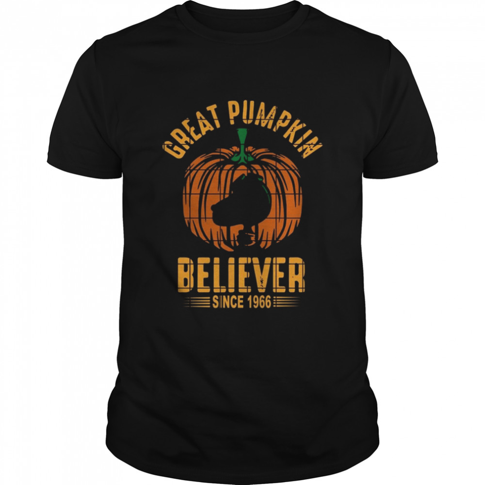 Peanuts Great Pumpkin Believer Since 1966 Charlie Brown Halloween shirt