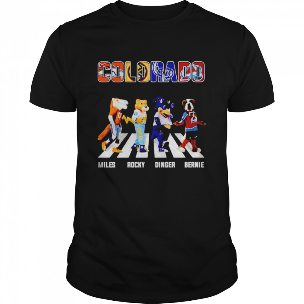 Colorado sports mascot Miles Rocky Dinger Bernie Abbey Road shirt Classic Men's T-shirt