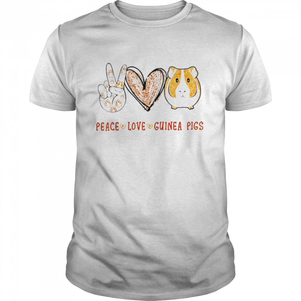 Peace love guinea pigs shirt Classic Men's T-shirt