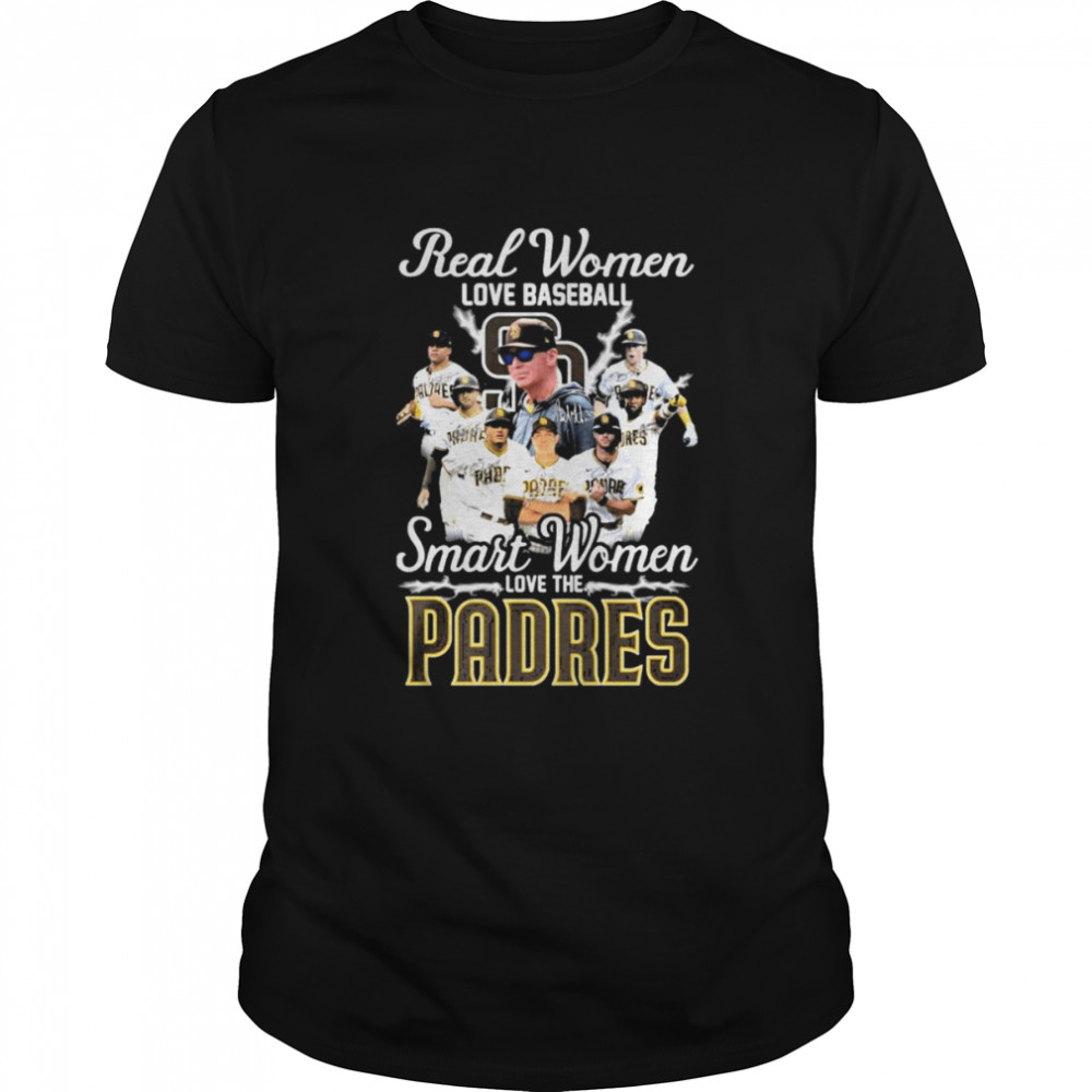San Diego Padres team Real Women love baseball smart Women love the Padres signatures shirt Classic Men's T-shirt