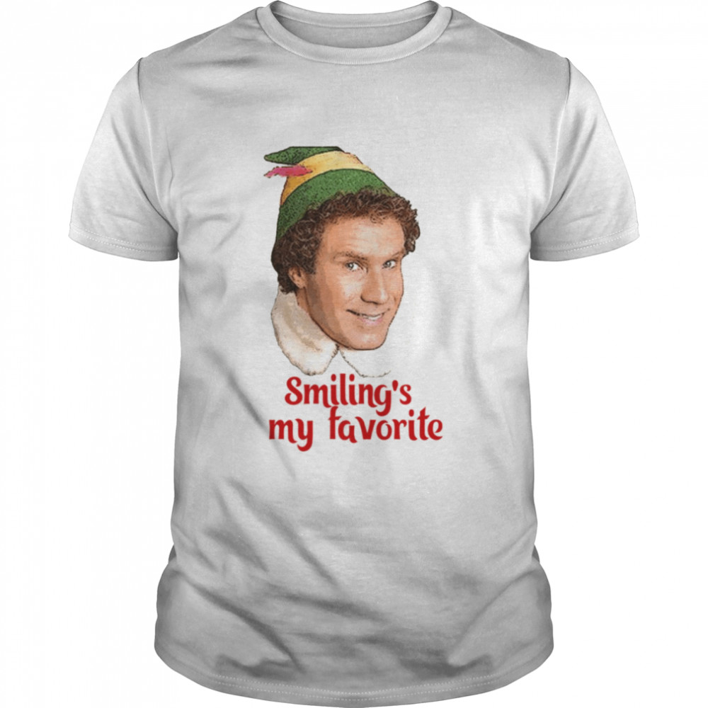 Smiling’s My Favorite Buddy The Elf Will Ferrell Movie Christmas shirt Classic Men's T-shirt