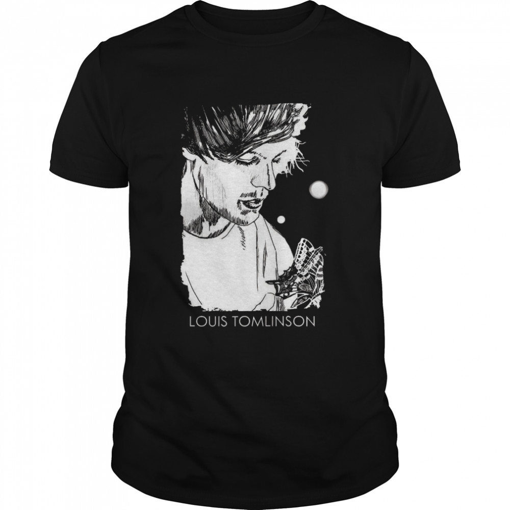 White Art Louis Tomlinson One Direction shirt