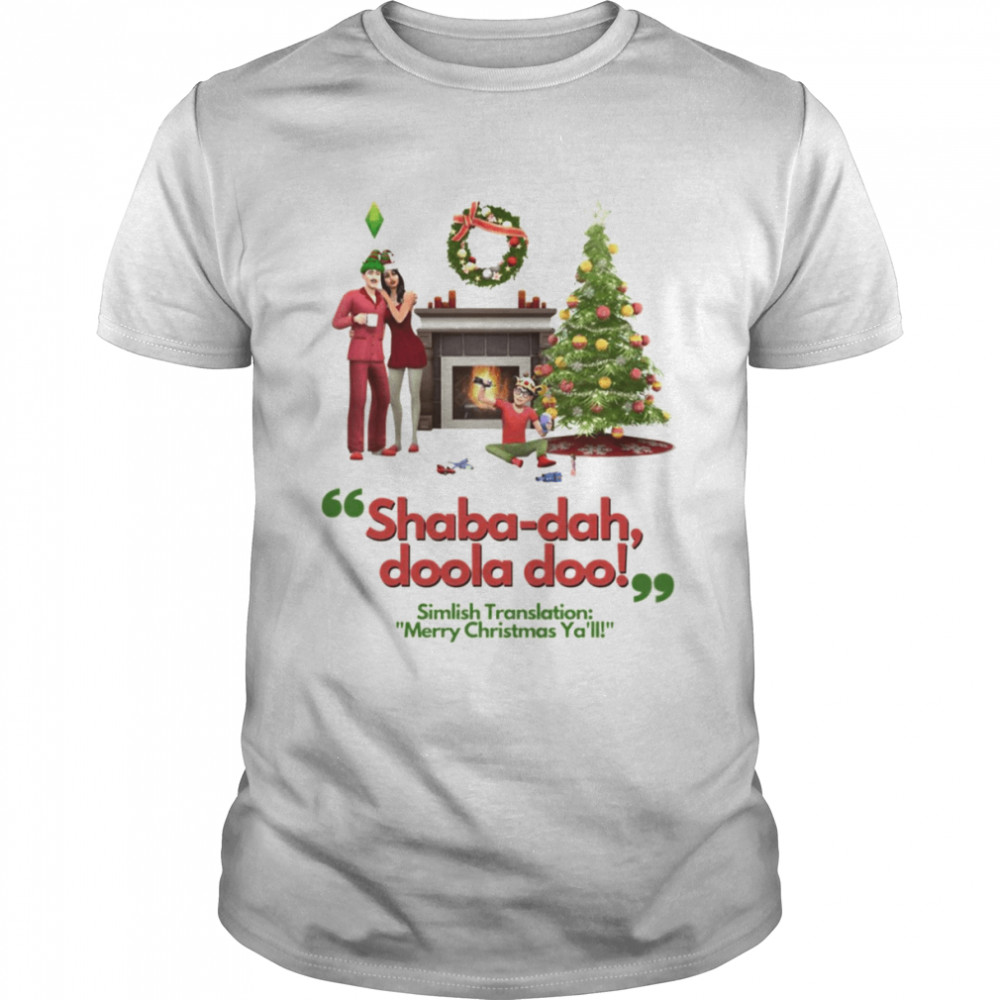 A Sims Simlish Christmas Scene shirt Classic Men's T-shirt