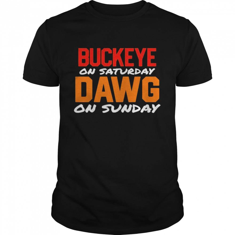 Buckeye On Saturday Dawg On Sunday  Classic Men's T-shirt