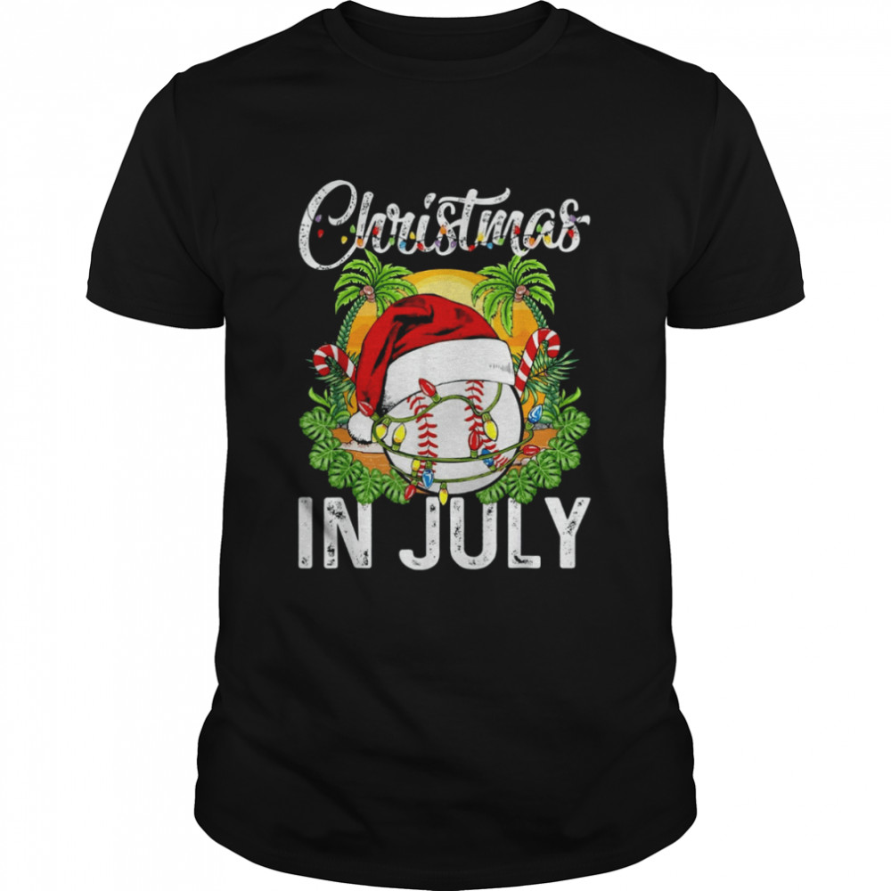Christmas in July Baseball Santa Hat Summer T- Classic Men's T-shirt
