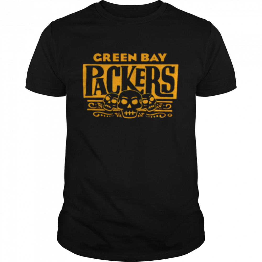 Green bay packers halloween packers sugar skull shirt Classic Men's T-shirt