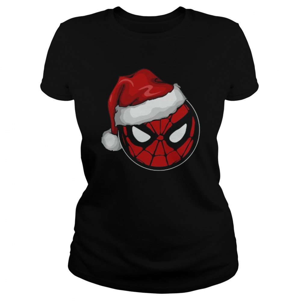 Marvel Christmas Spider-Man Santa Hat T- Classic Women's T-shirt