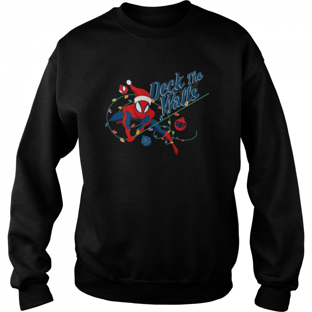 Marvel Spider-Man Deck The Walls Holiday Xmas T- Unisex Sweatshirt