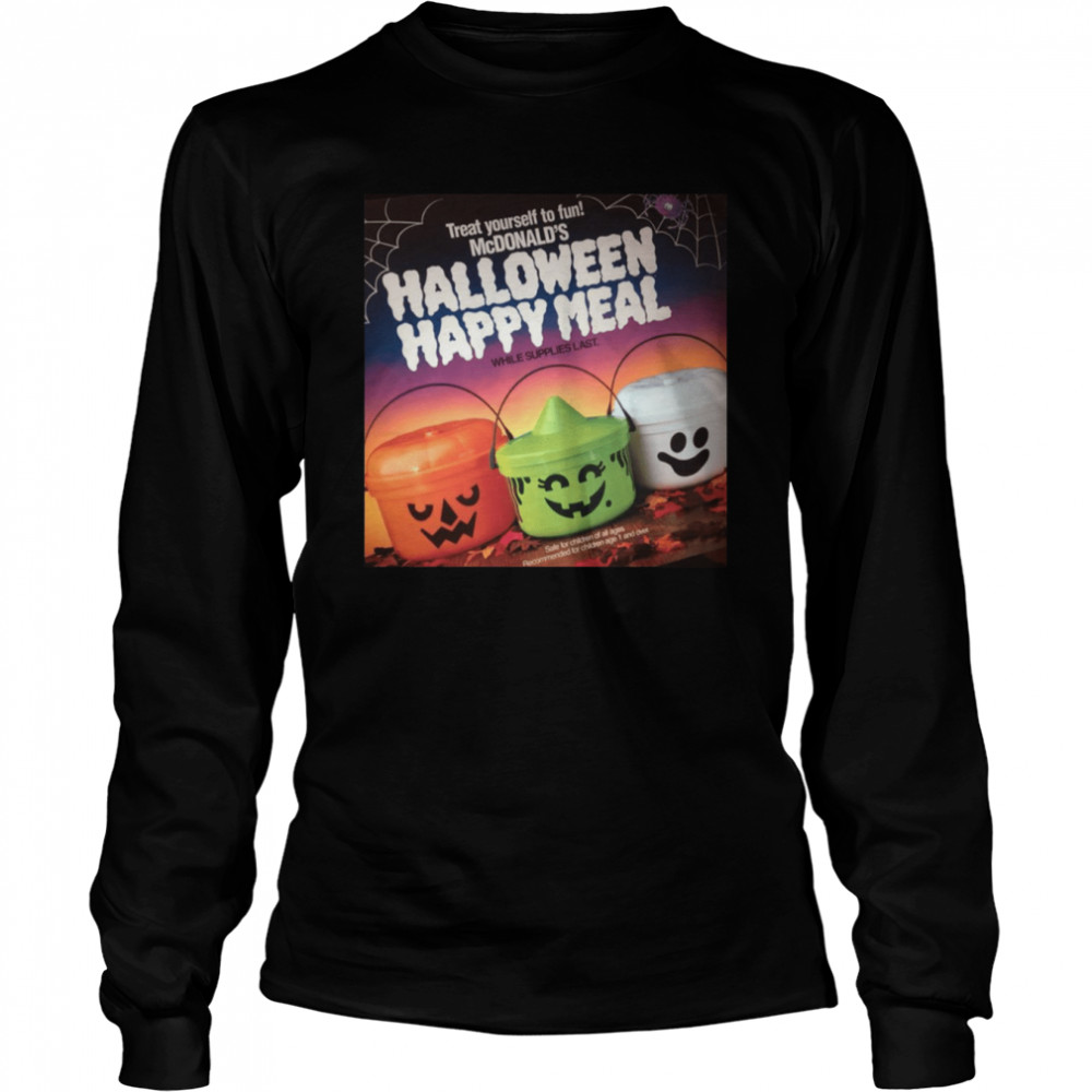 mcdonalds halloween pail treat yourself to fun shirt long sleeved t shirt