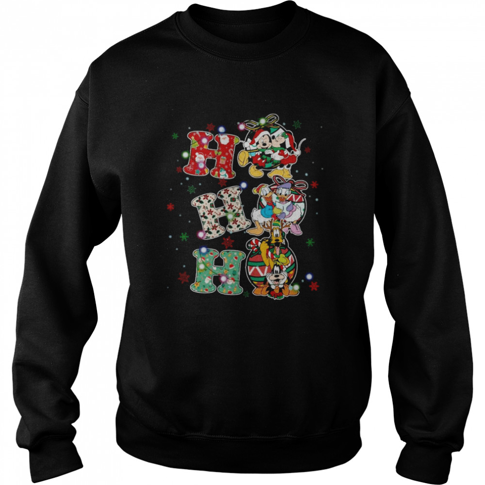 Mickey And Friends Ho Ho Christmas Lights shirt Unisex Sweatshirt