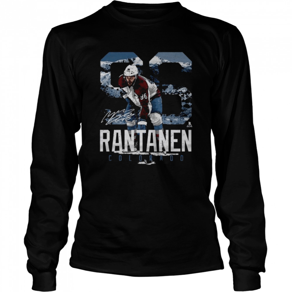 mikko rantanen colorado avalanche landmark signature long sleeved t shirt