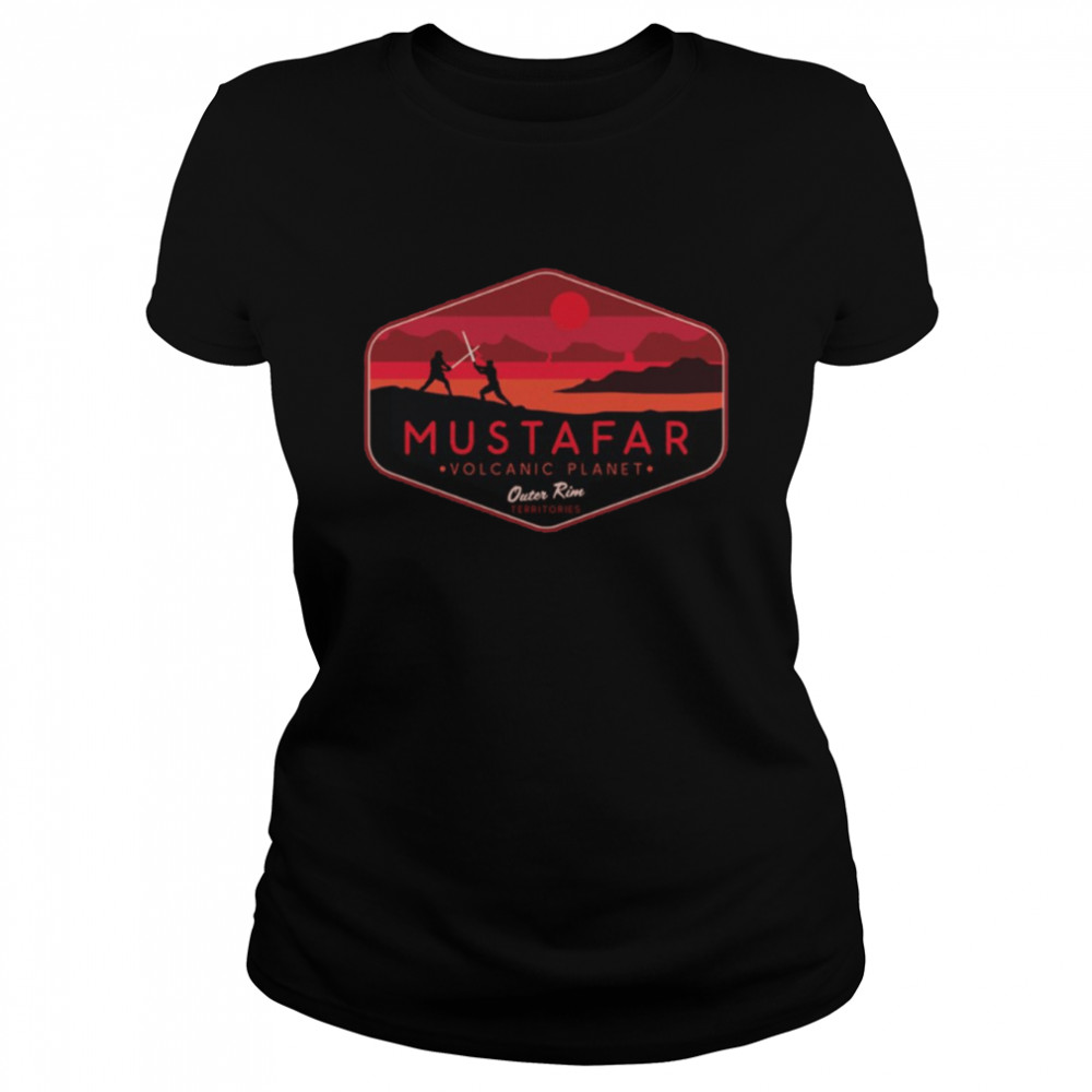mustafar volcanic planet national park magnet star wars shirt classic womens t shirt