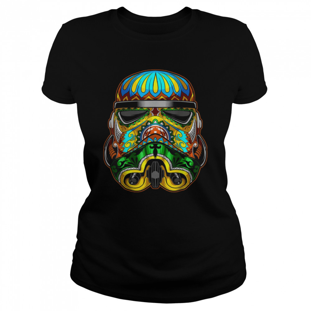 Ornate Sugar Skull Star Wars Stormtrooper shirt Classic Women's T-shirt