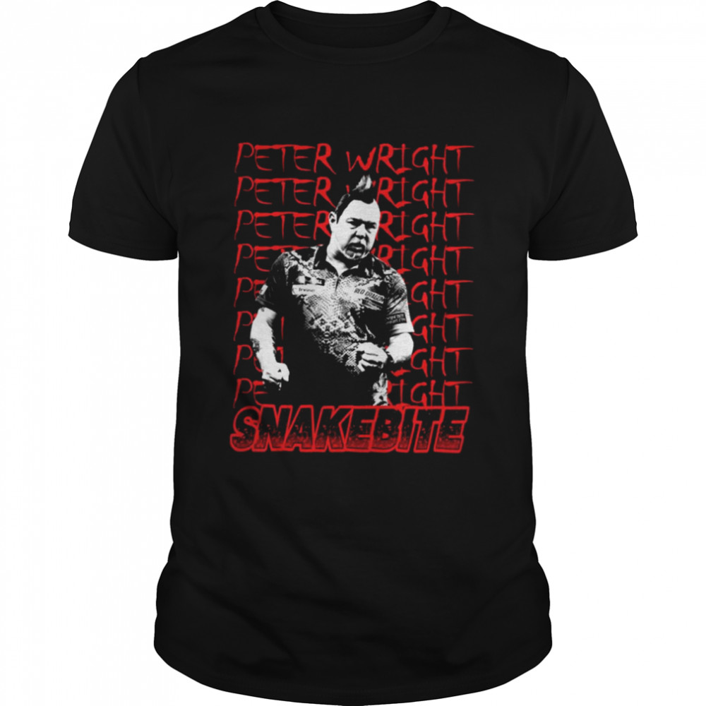 Peter Wright Snakebite Text Art Work Darts Player shirt Classic Men's T-shirt