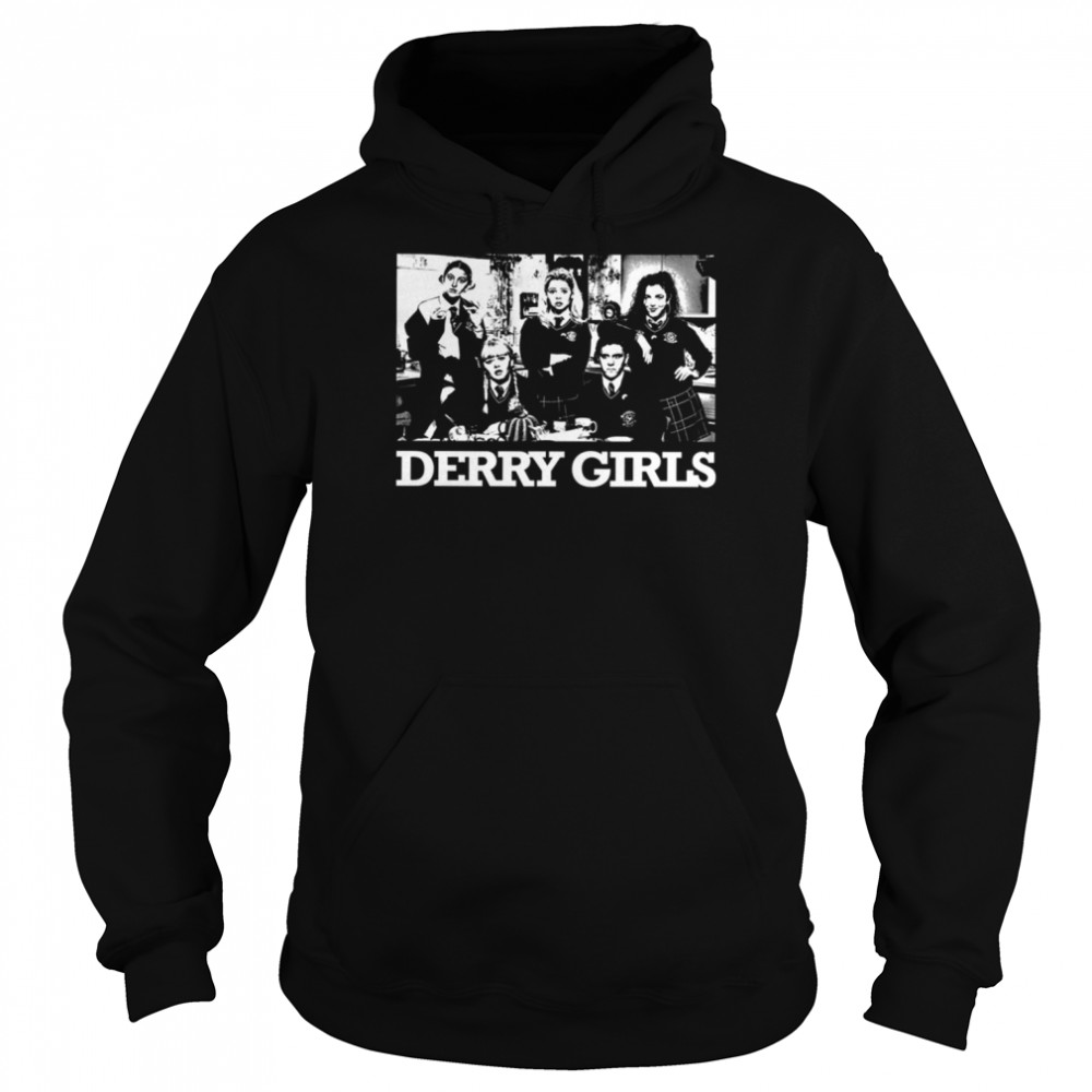 retro art derry girls shirt unisex hoodie