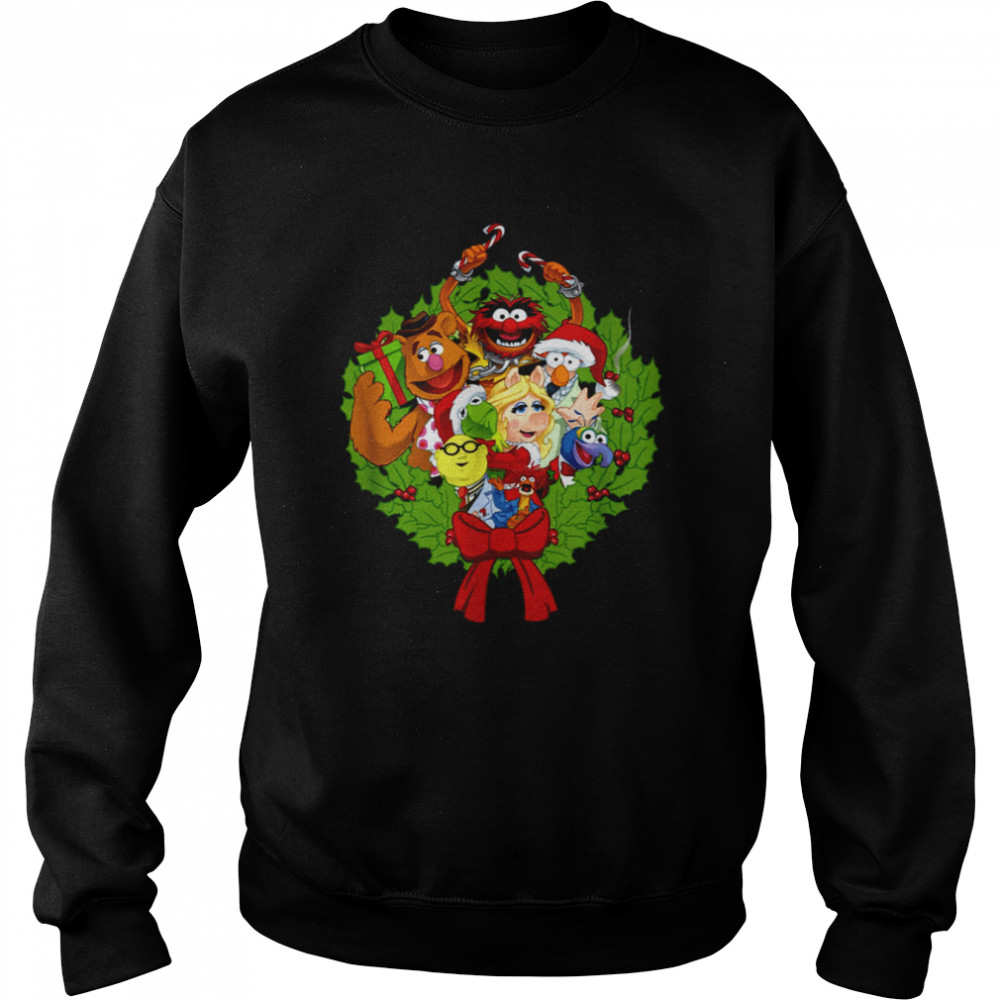 The Muppets Muppet Group Wreath Kid Christmas shirt Unisex Sweatshirt