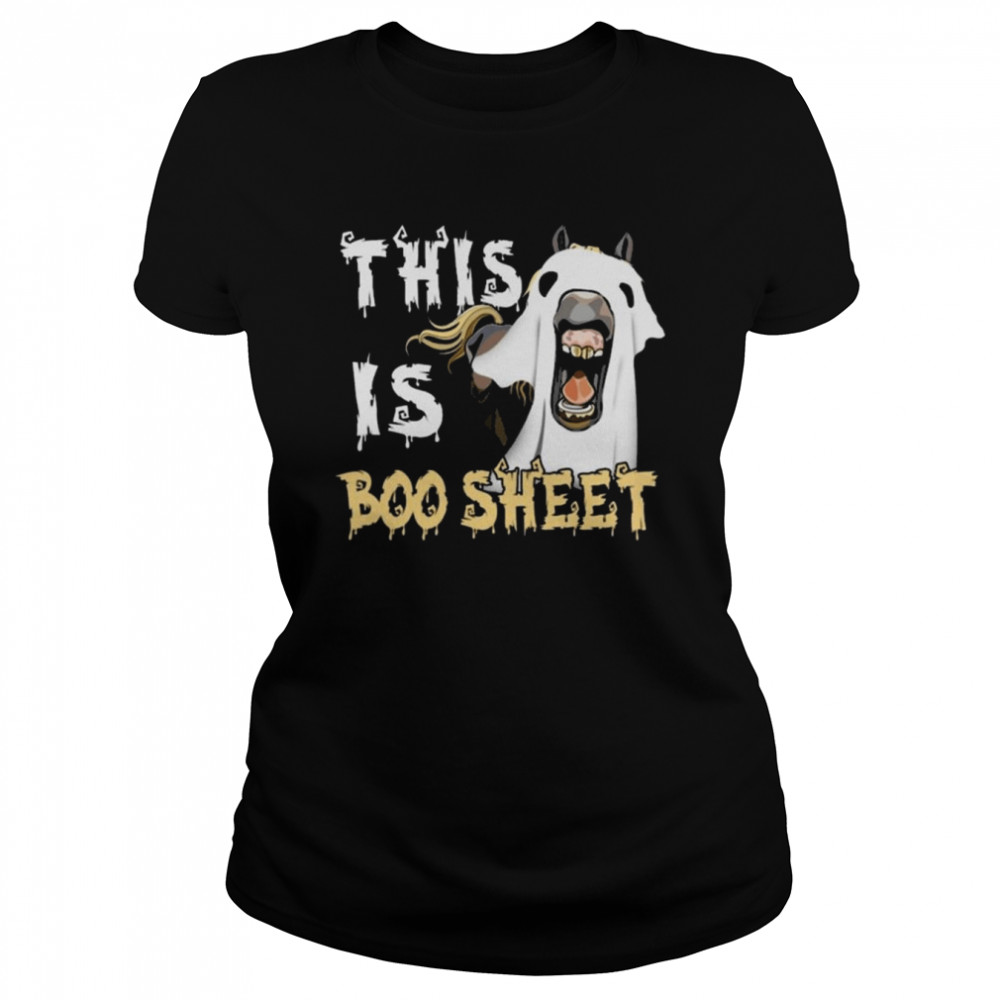 this is boo sheet horse halloween 2022 shirt classic womens t shirt