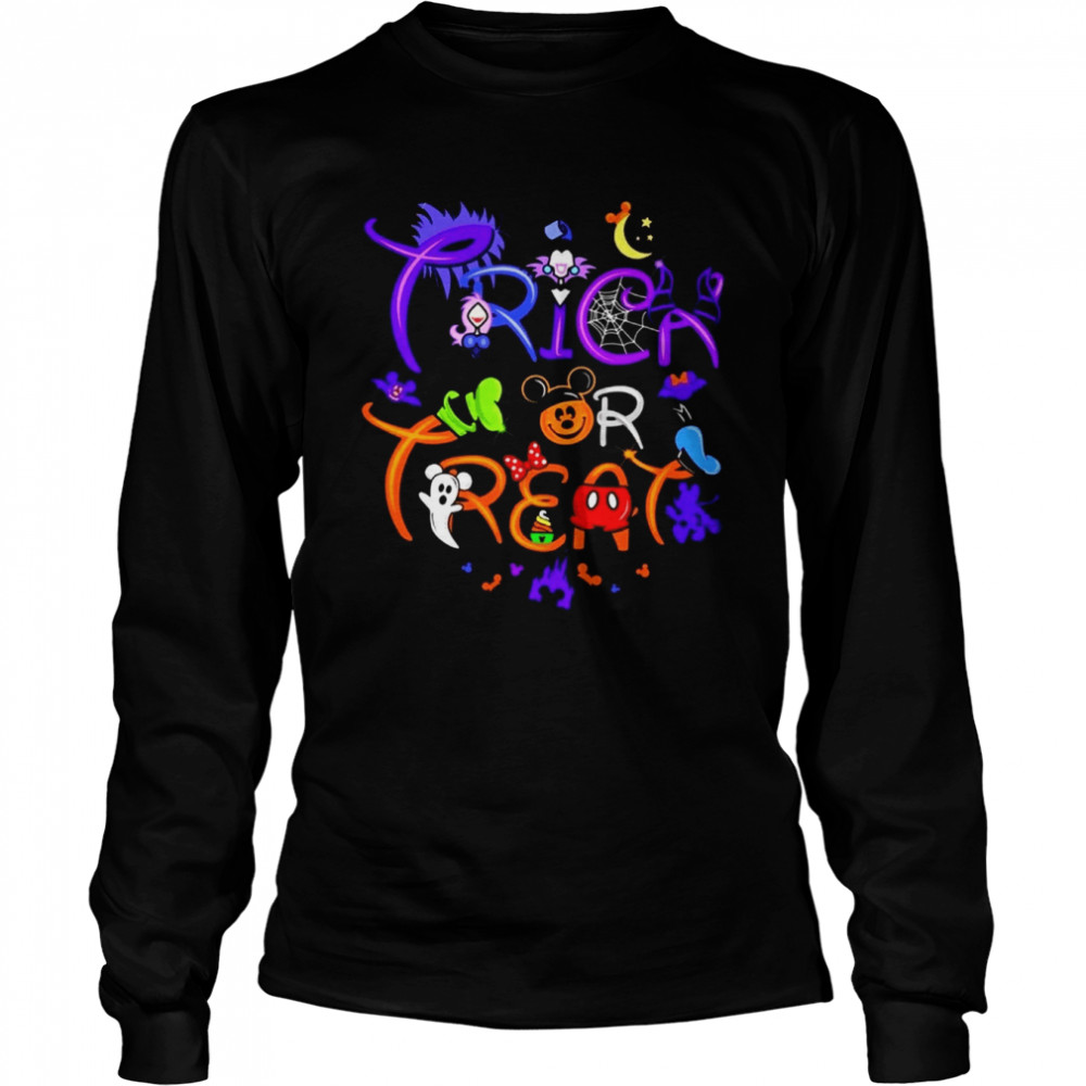 Trick Or Treat Mickey Mouse Halloween shirt Long Sleeved T-shirt