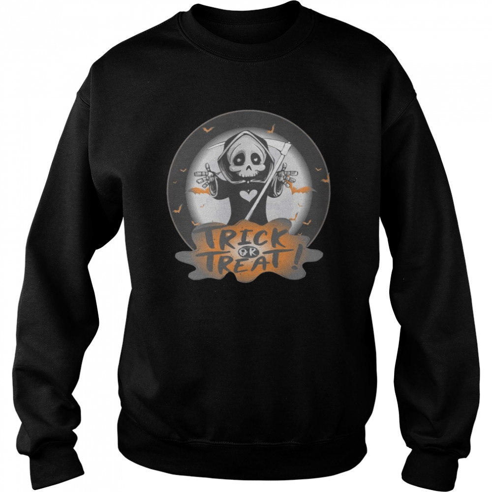 trick or treat reaper halloween season shirt unisex sweatshirt