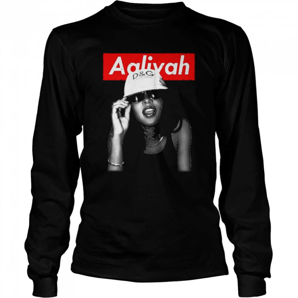 Vintage Aaliyah Music Hip Hop 90s shirt Long Sleeved T-shirt