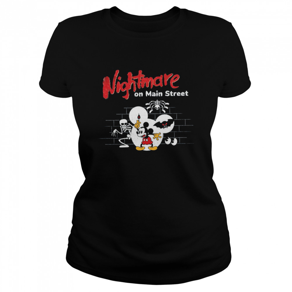 Vintage Disney Halloween Nightmare On Main Street shirt Classic Women's T-shirt