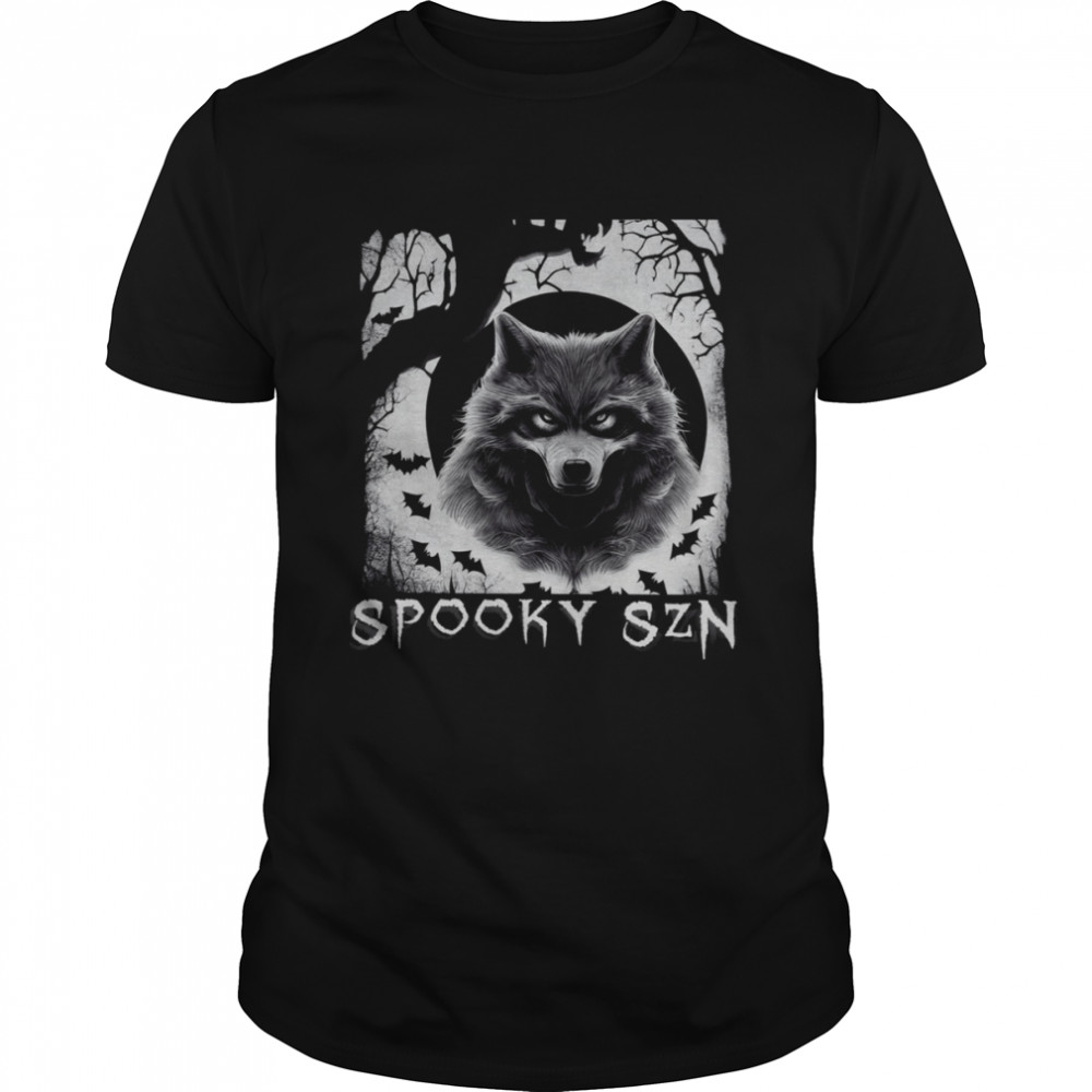 Werewolf  Spooky Bats Comfy Halloween shirt Classic Men's T-shirt