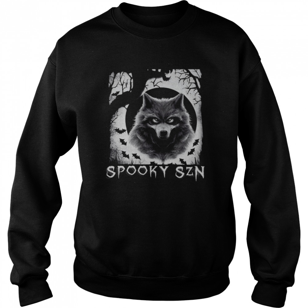 Werewolf  Spooky Bats Comfy Halloween shirt Unisex Sweatshirt