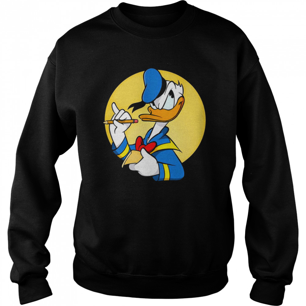 Wondering Face Donald Duck Painter shirt Unisex Sweatshirt