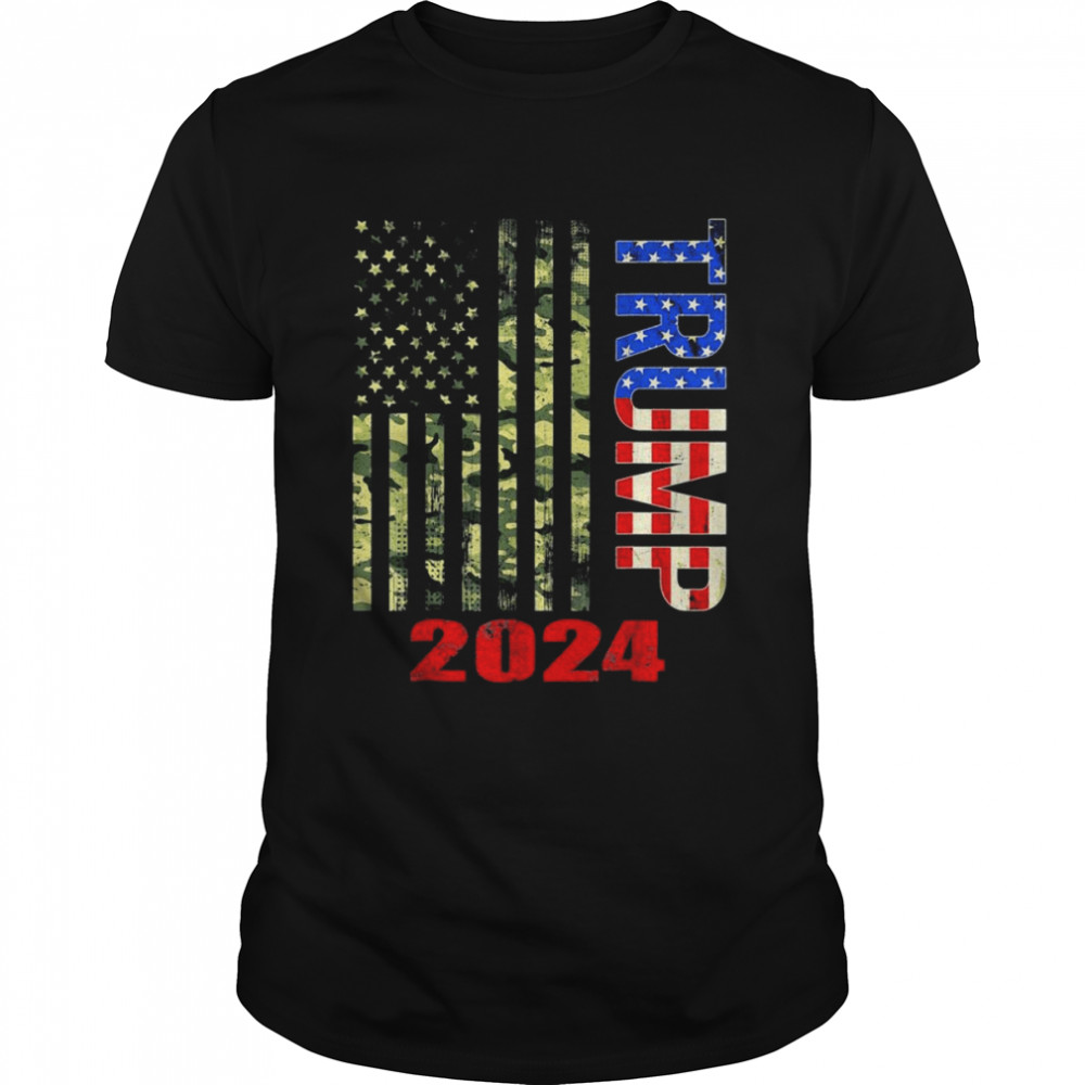 American Flag Design Trump 2024 Trump’s rally For supporters Tee  Classic Men's T-shirt